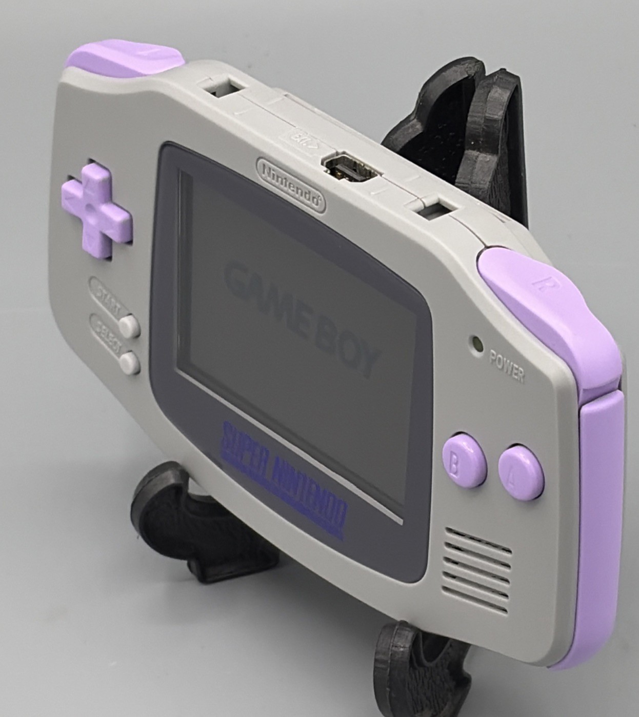 Game Boy Advance GBA SNES Purple Gray Console Custom Edition⭐️ Free Ship🇺🇸