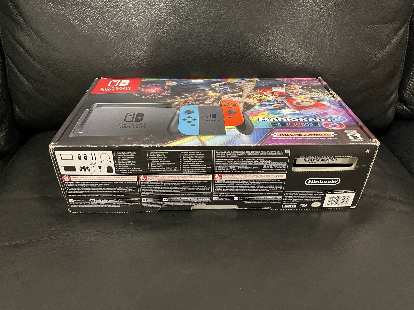 Nintendo Switch w/ Neon Blue & Neon Red Joy-Con + Mario Kart 8 Deluxe