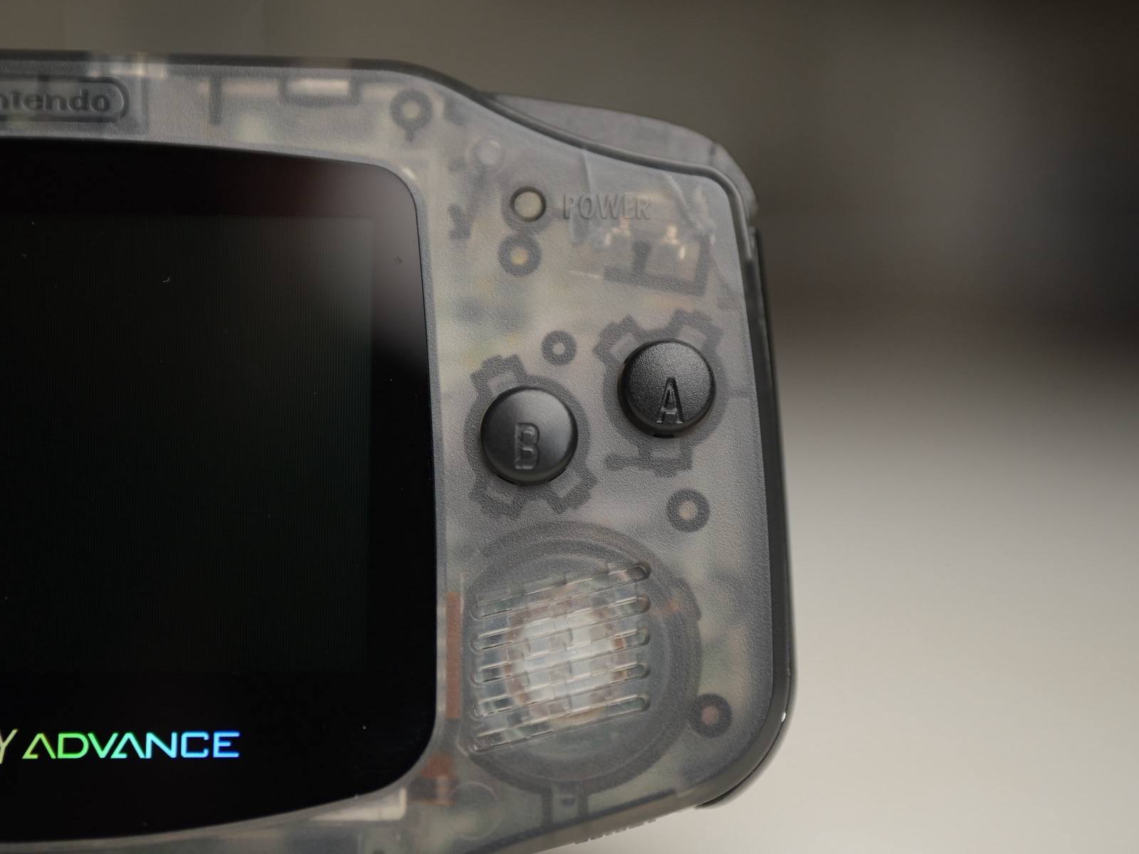 Nintendo Game Boy Advance GBA IPS Laminated Screen Custom Clear Black w/ RGB LED