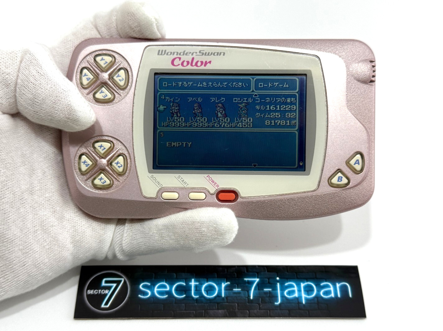 Bandai WonderSwan Color Pearl Pink WSC-001 Tested Working VG Condition From JP