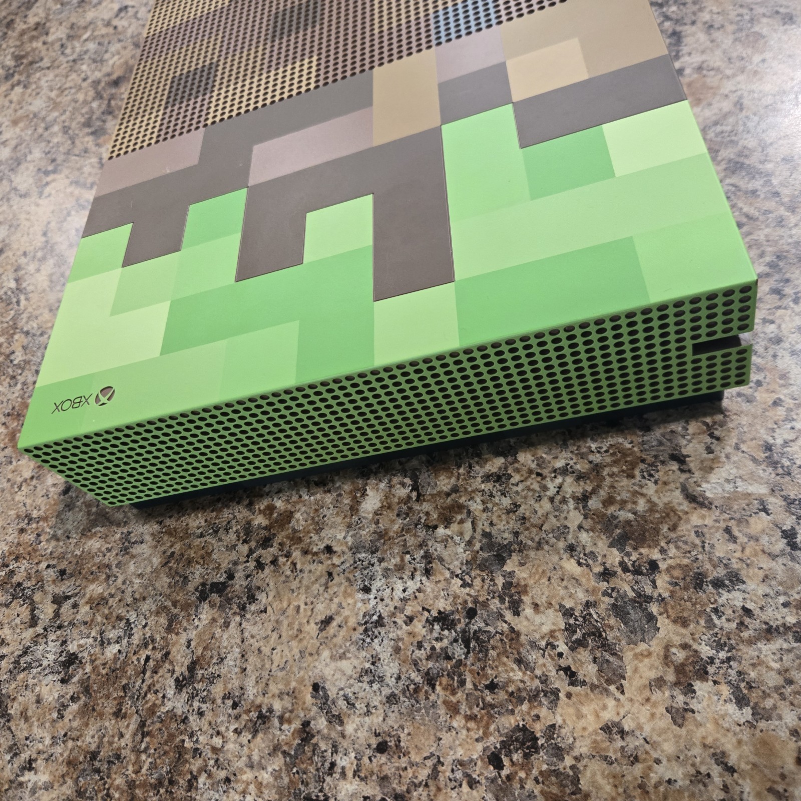 Microsoft Xbox One S Minecraft Limited Edition Bundle 1TB Green & Brown Console