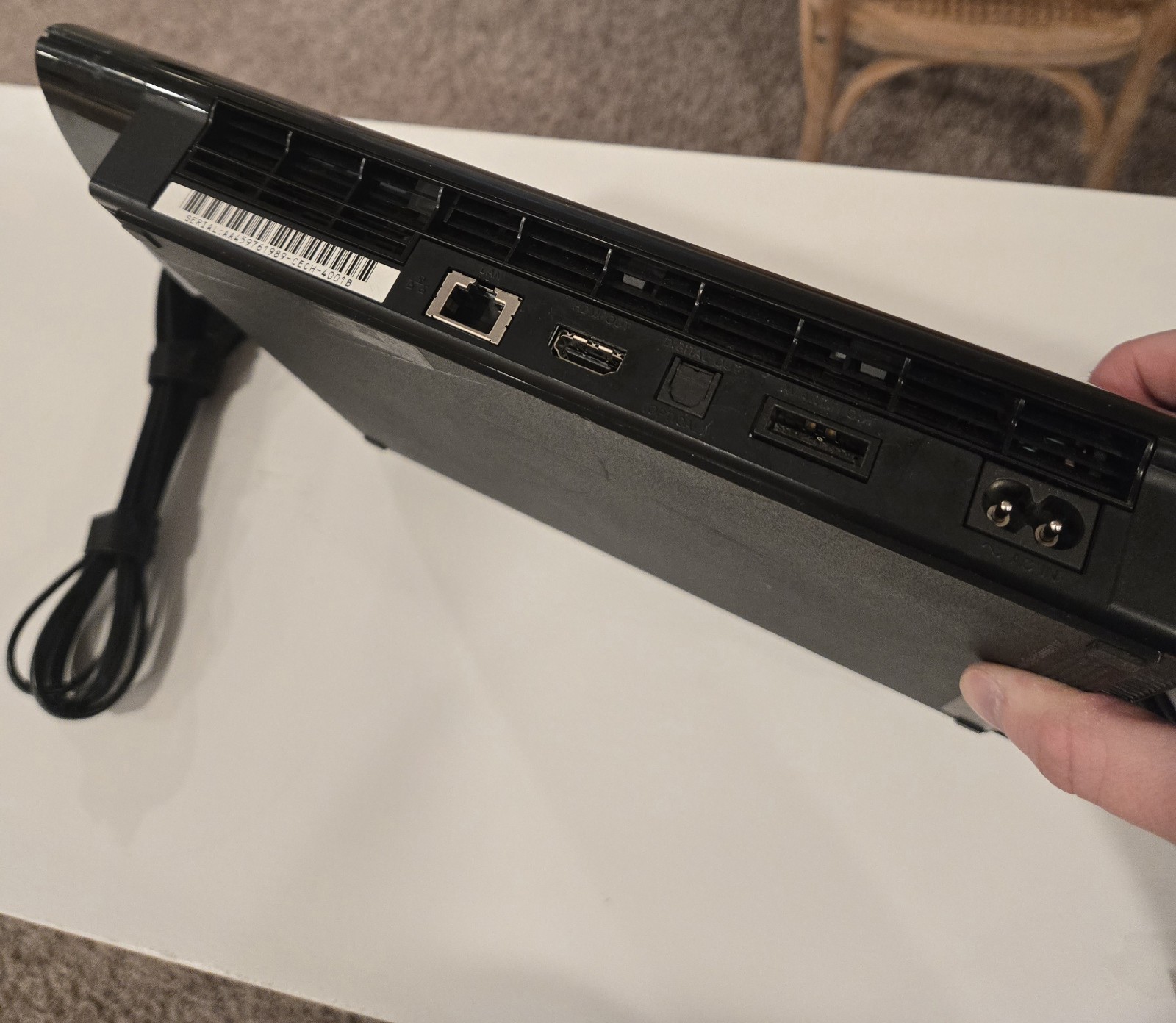 Sony PlayStation 3 250GB Console – Black w/ Controller & Cords