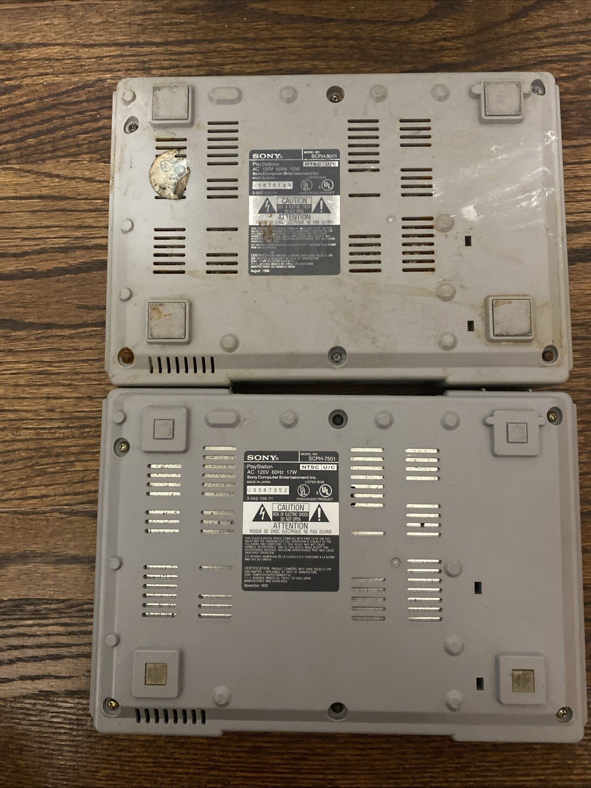Lot of 2 Sony Grey PlayStation 1 Video Game Console