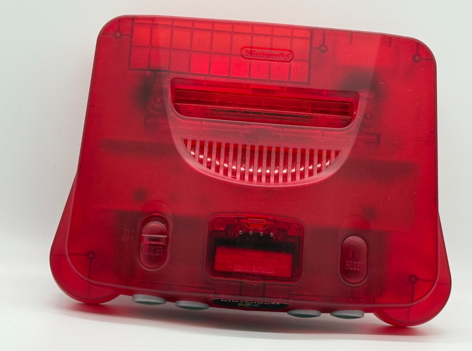 NEW Nintendo 64 N64 Limited Transparent Red Custom Multi-Color LED Rare