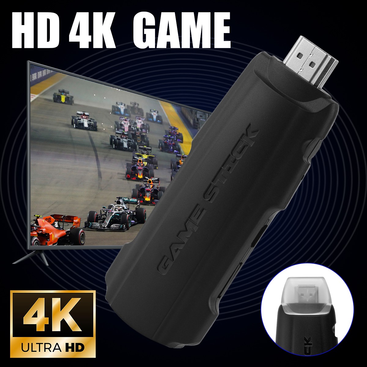 Video Game Console Retro 58000+Games TV Stick 256G 4K HDMI 2 Wireless Controller