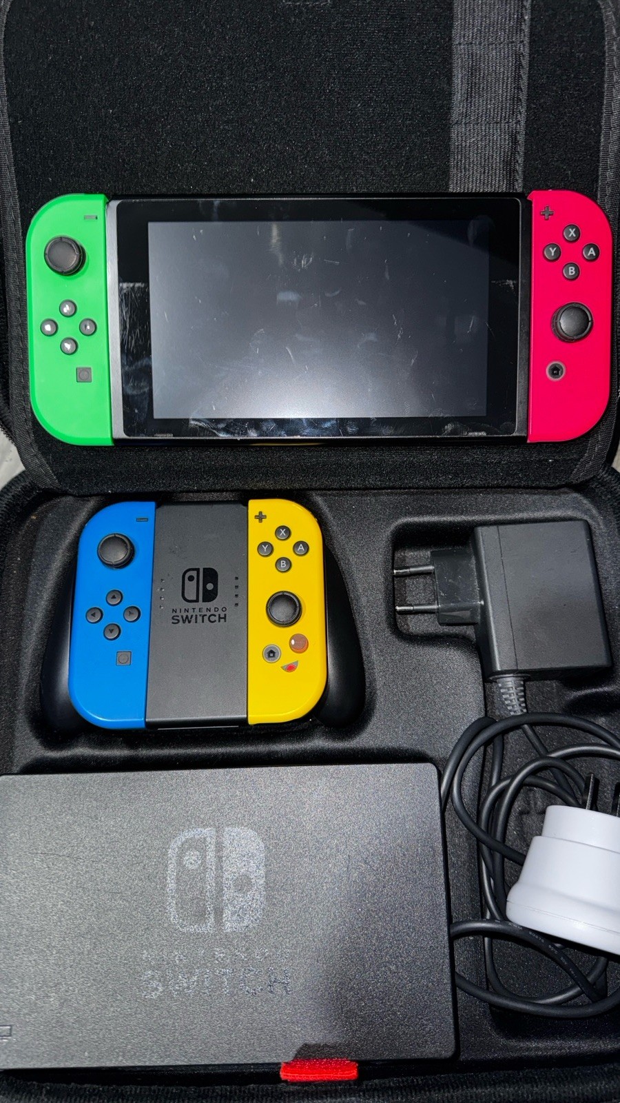 Pre Owned- Nintendo Switch Console Bundle HAC-001 w/ Extra Fortnite Joycons