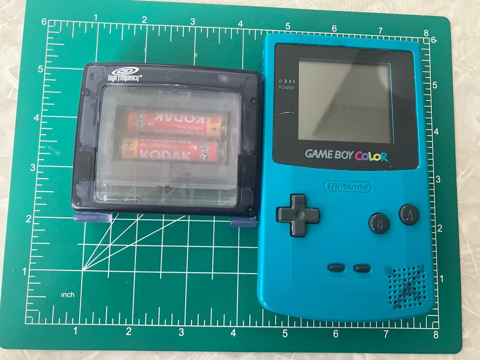 GameBoy Color Blue Console Nintendo Japan With Light Tested Working