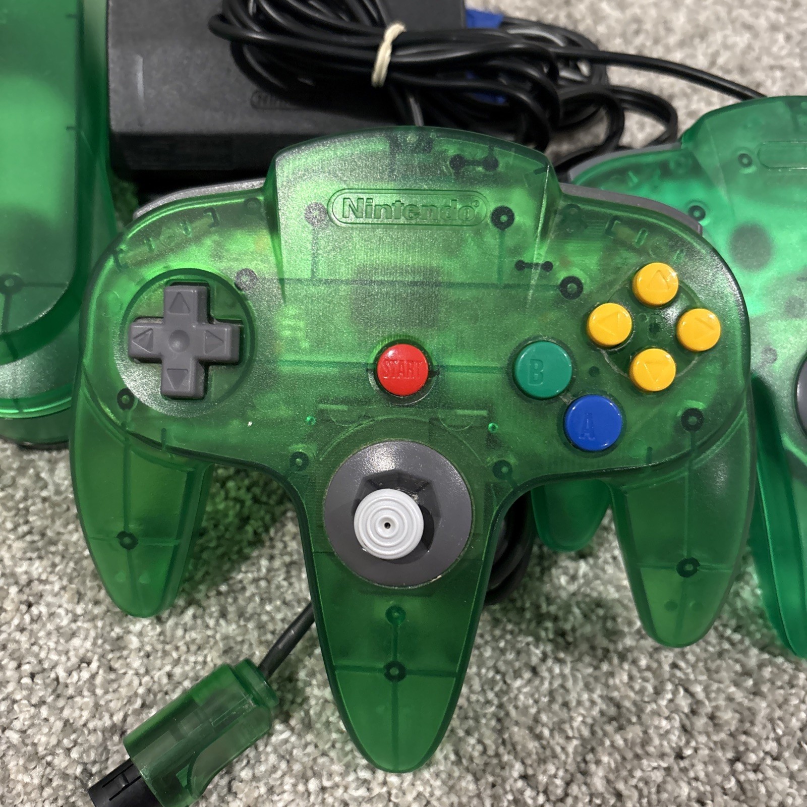 Nintendo N64 Jungle Green Console W/ OEM Controller, Expansion Pack, REGION FREE