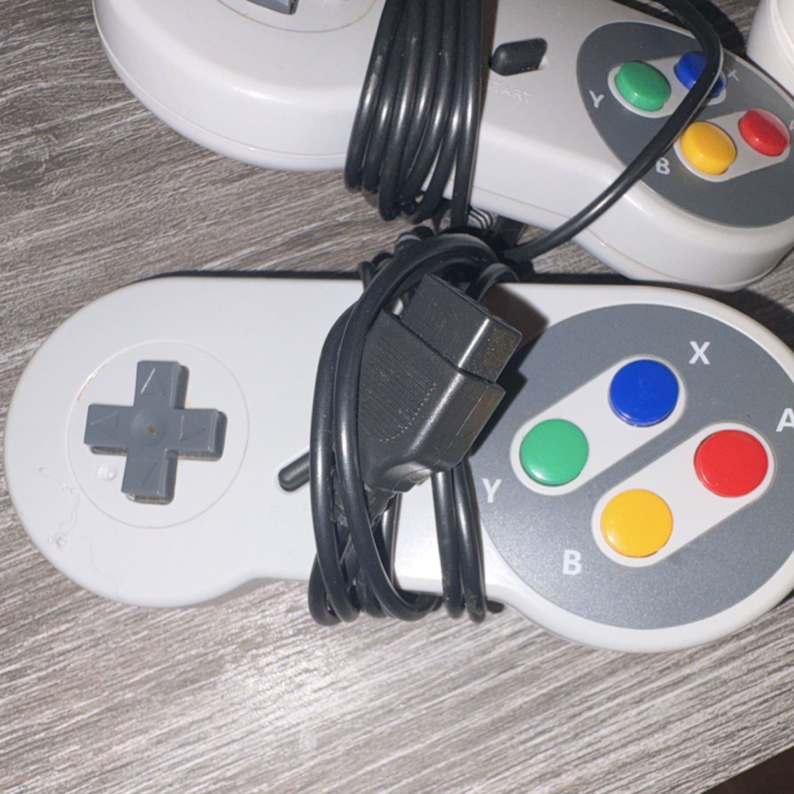Nintendo SNES Super Nintendo Console Gray Purple with Controllers