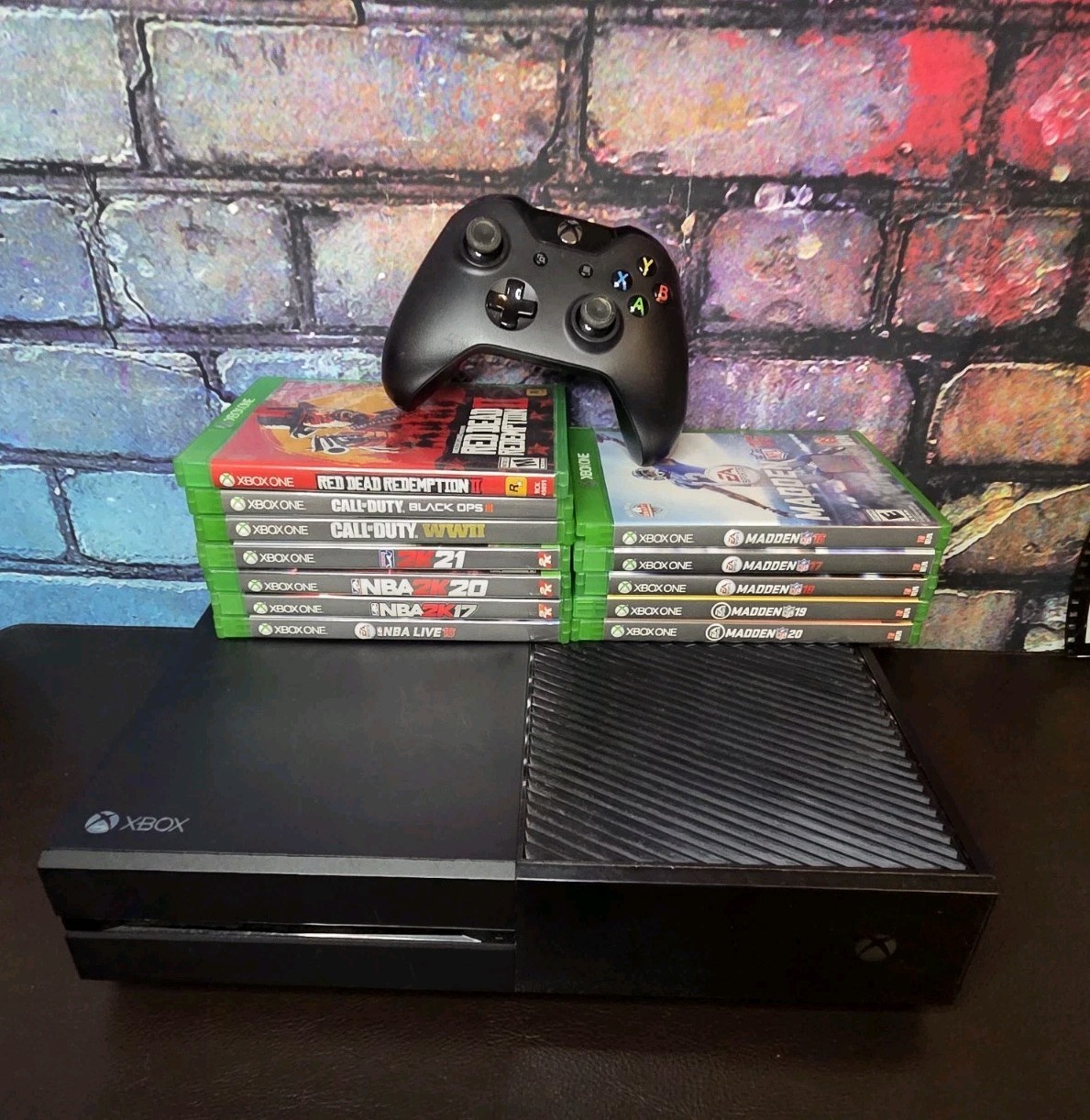Microsoft Xbox One 500GB Bundle. 12 Games Charger Controller Model 1540 – Tested