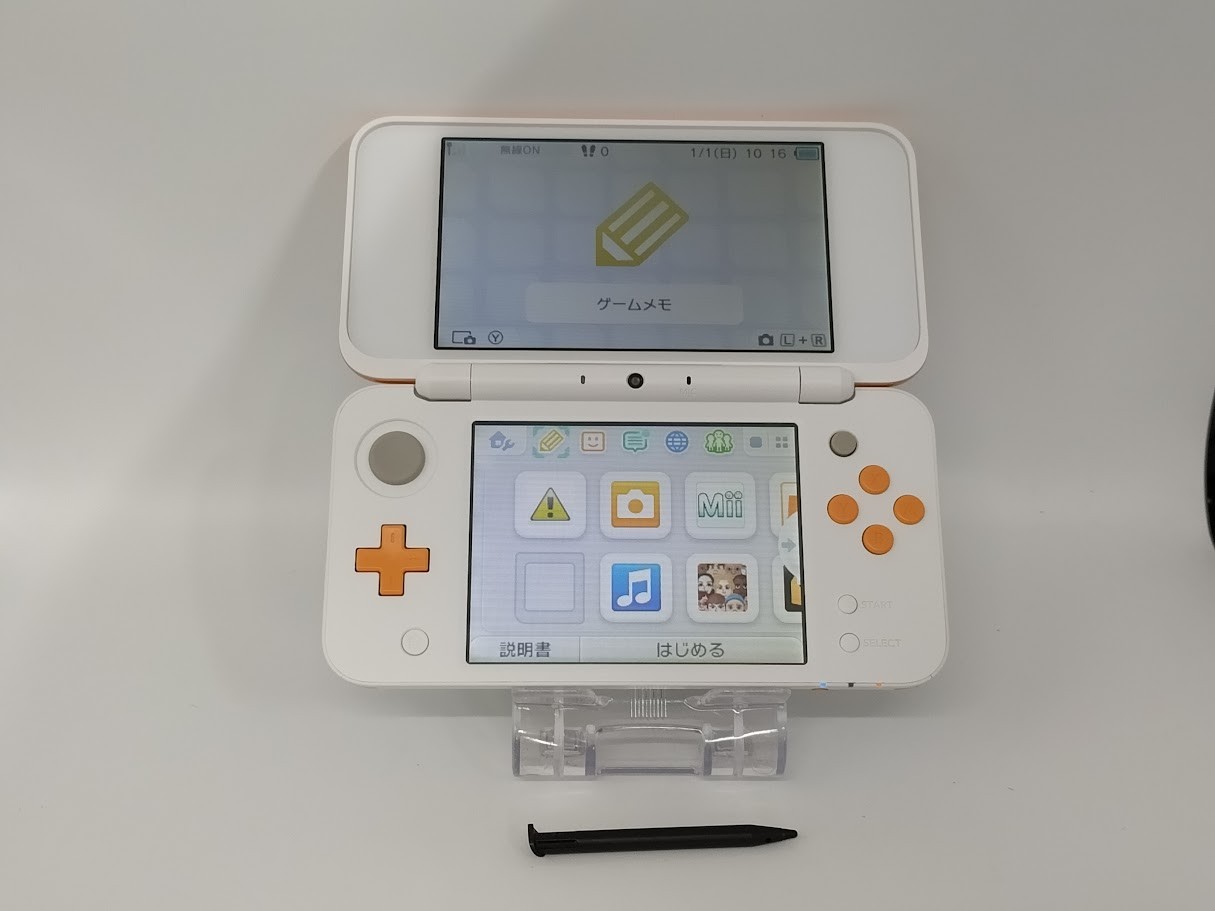 B7141 Nintendo new 2DS console LL XL Orange x White Japan w/box adapter pen fx