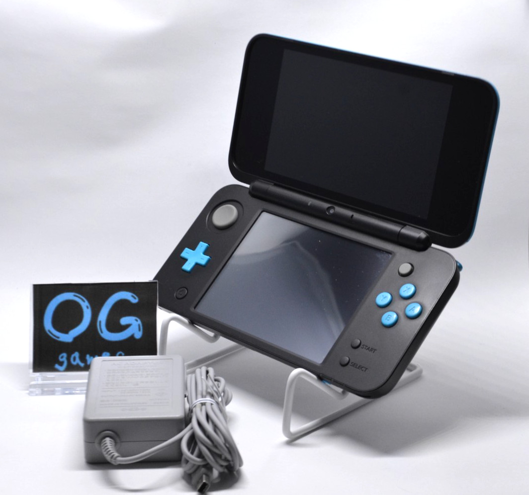 [NEAR MINT] New Nintendo 2DS XL LL Black Turquoise Console Japanese game 004