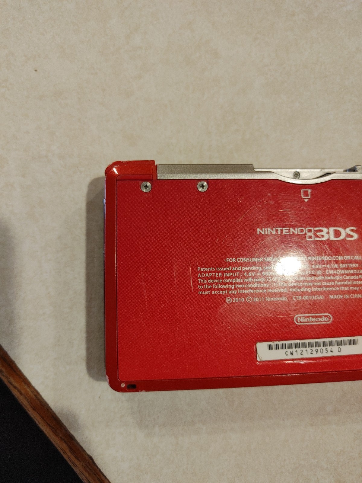 Nintendo 3DS Red Handheld System Console