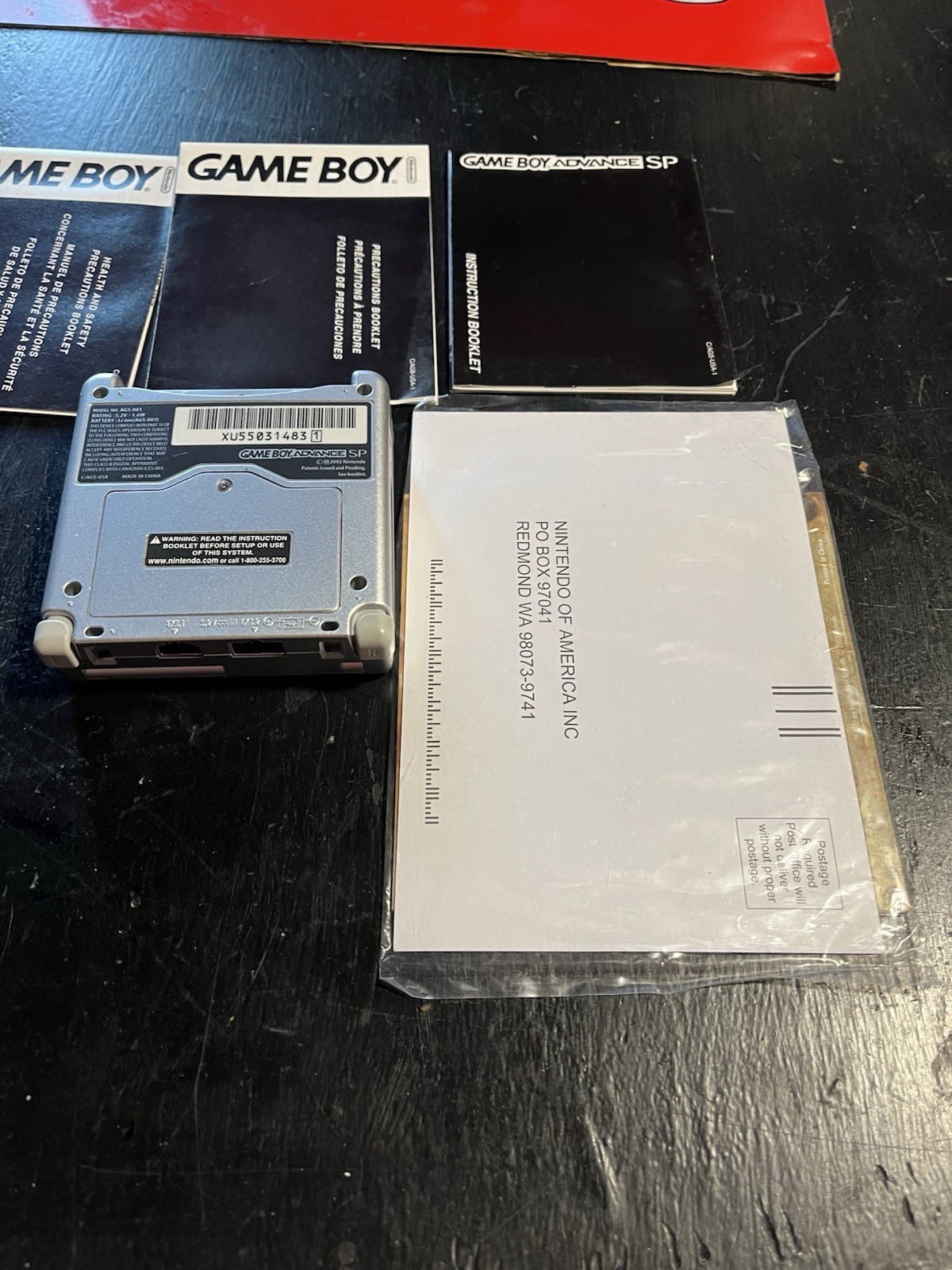 Nintendo Game Boy Advance SP Handheld System – Silver CIB clean complete Box