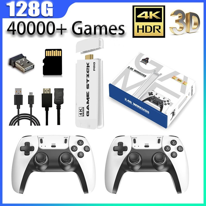 4K HD Retro Game Console w/ 40000+ Games, 23 Emulators & 2 Wireless Controllers