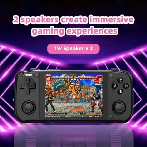 Compact Retro Gaming Console – 40 SNK Classics, HD 4″ IPS, Quad-Core, Fast Charg