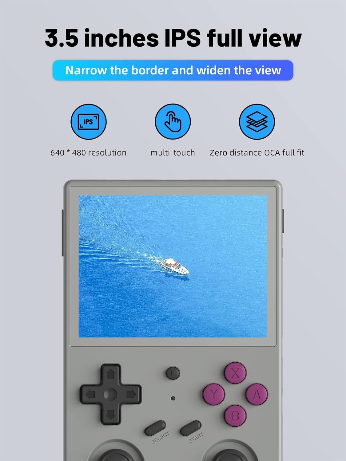 Portable RG353VS Game Player – 3.5″ IPS Screen, 64GB Retro Gaming Experience