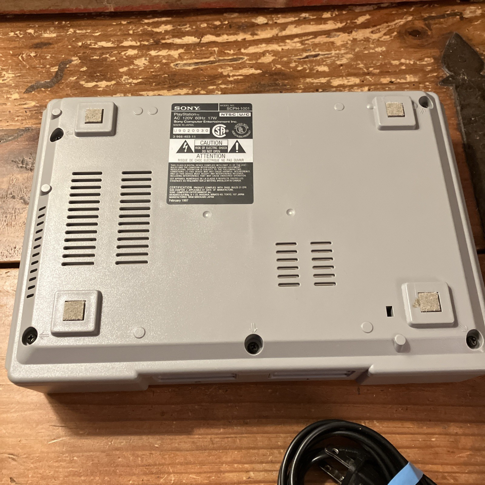 Sony PS1 Audiophile Model SCPH-1001 Console RCA Ports CD Audio Tested