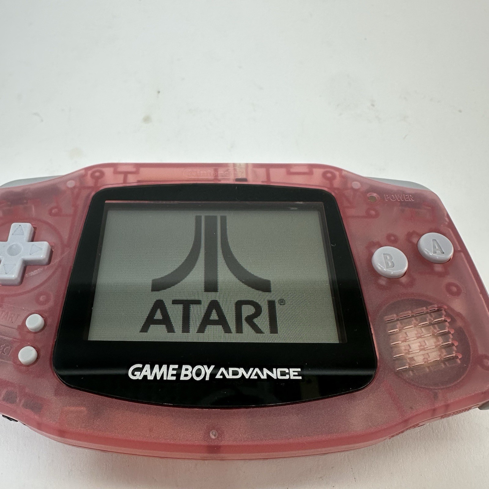 Nintendo Game Boy Advance AGB-001 Transparent Pink Console Bundle Tested Works