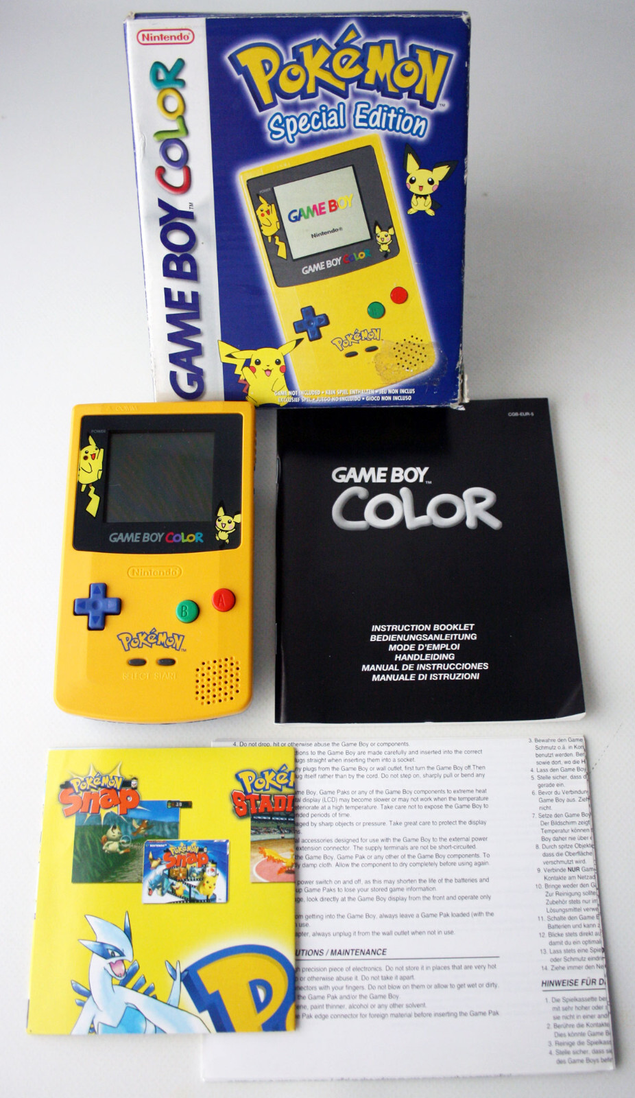 2001 NINTENDO GAME BOY COLOR POKEMON SPECIAL EDITION CONSOLE OLD STORE FIND !
