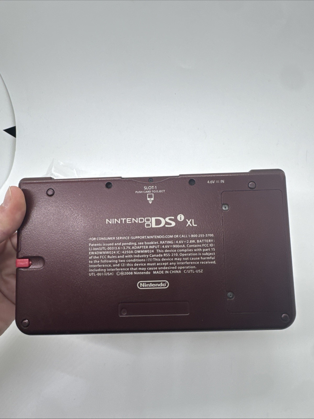 Used Nintendo DSi XL Burgundy Fully Tested And Working With Charger And Stylus