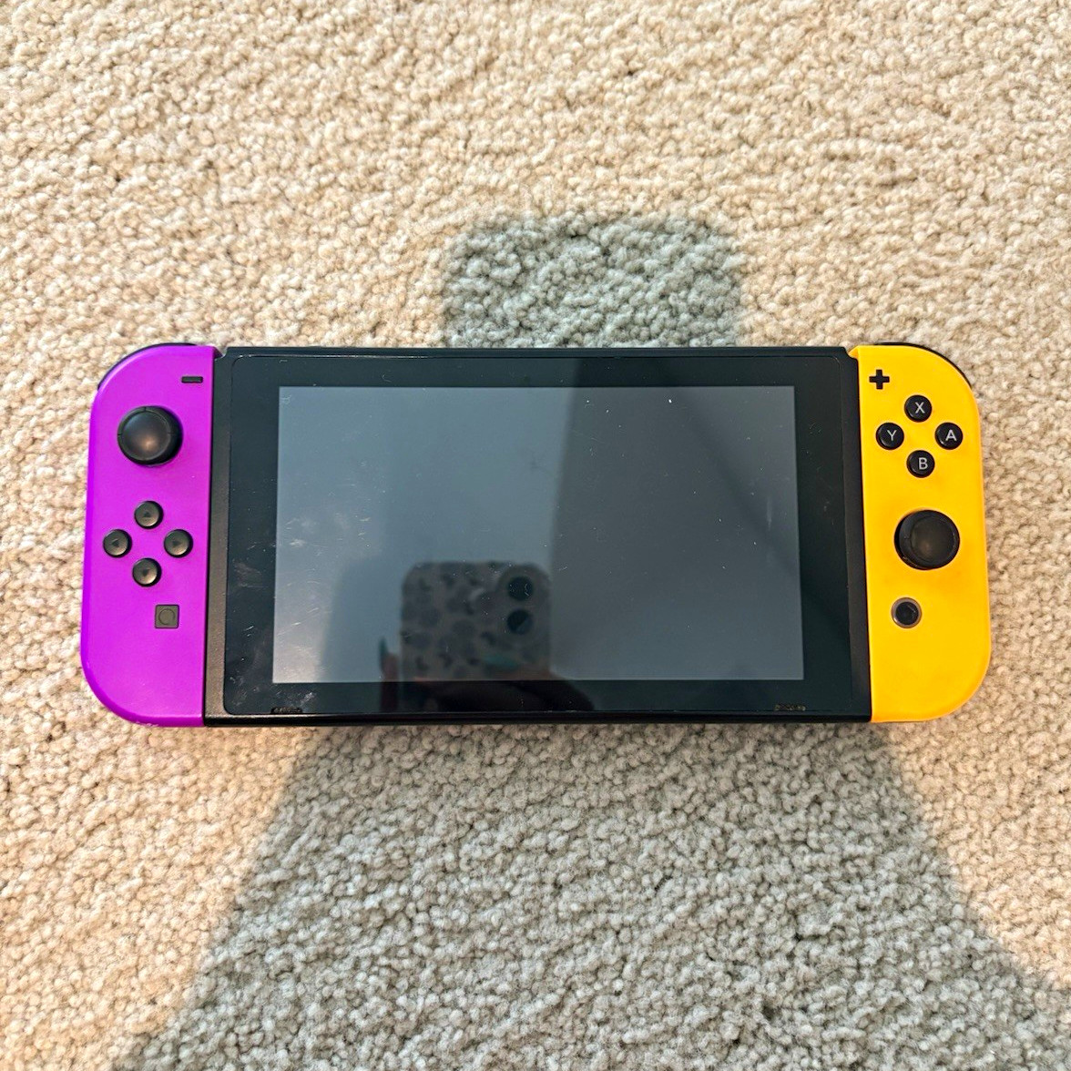 Nintendo Switch Handheld System Console Purple/Yellow Joy-Con, USB-C