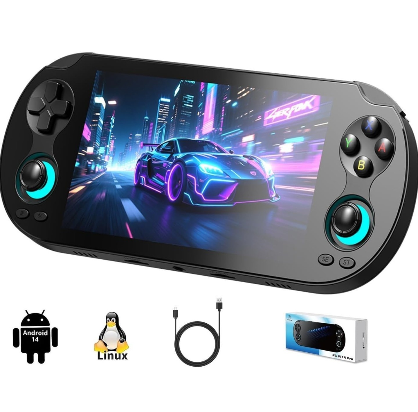 Anbernic RG VITA Pro Retro Handheld Game Console (Black)