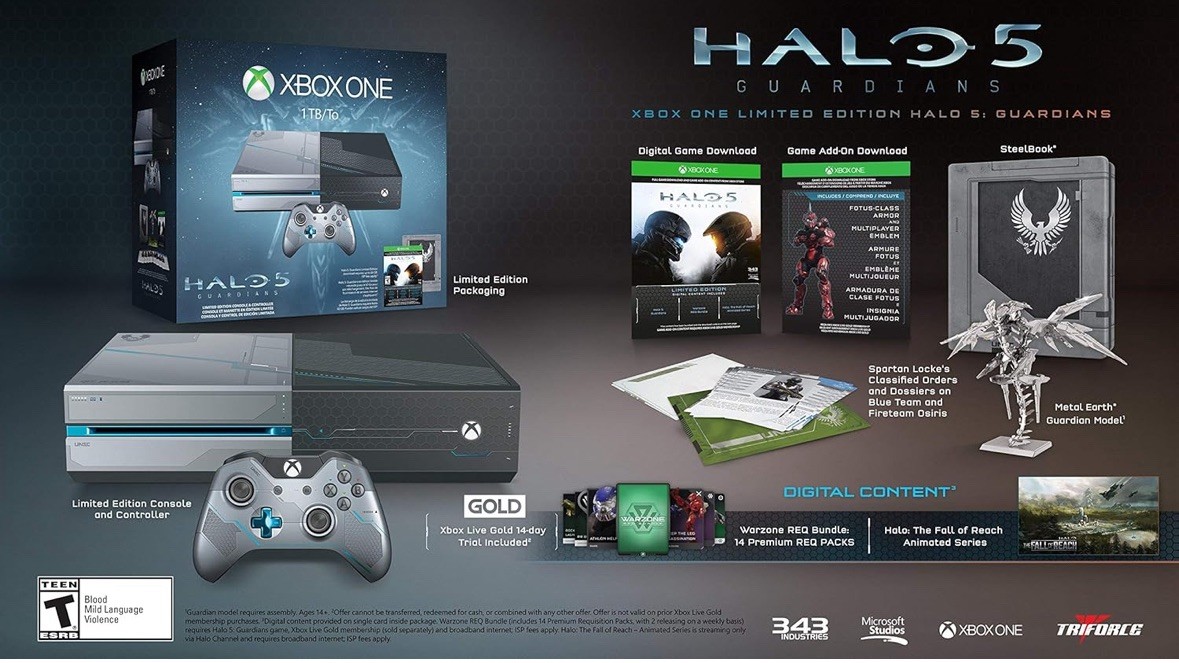 Microsoft Xbox One Halo 5 Guardians Edition 1TB Gaming Console