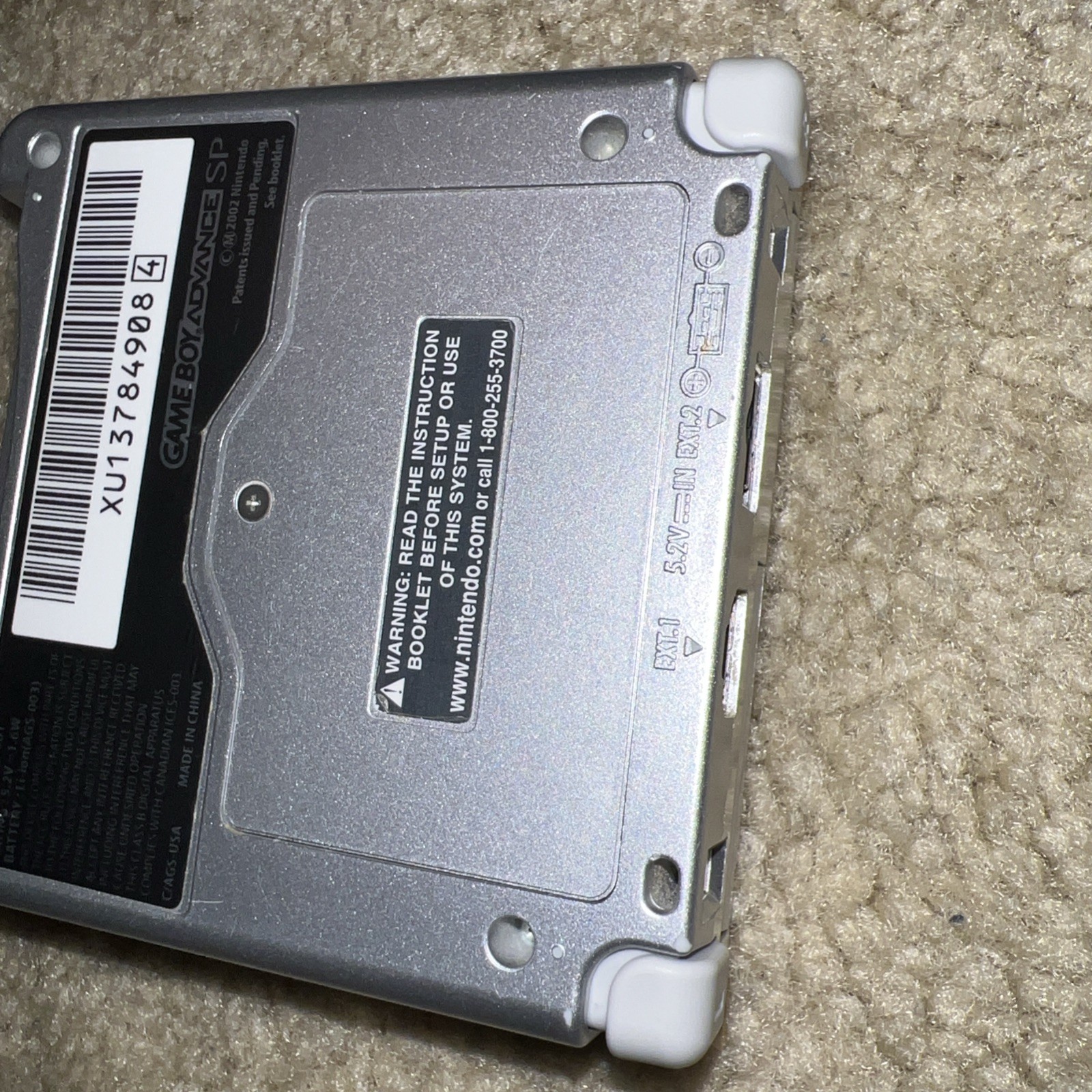 Nintendo Game Boy Advance SP Handheld System – Silver And charger Tested
