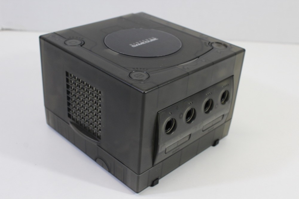 Nintendo Gamecube Clear Transparent Black Console & AC AV NTSC-U/C DOL-001 LED