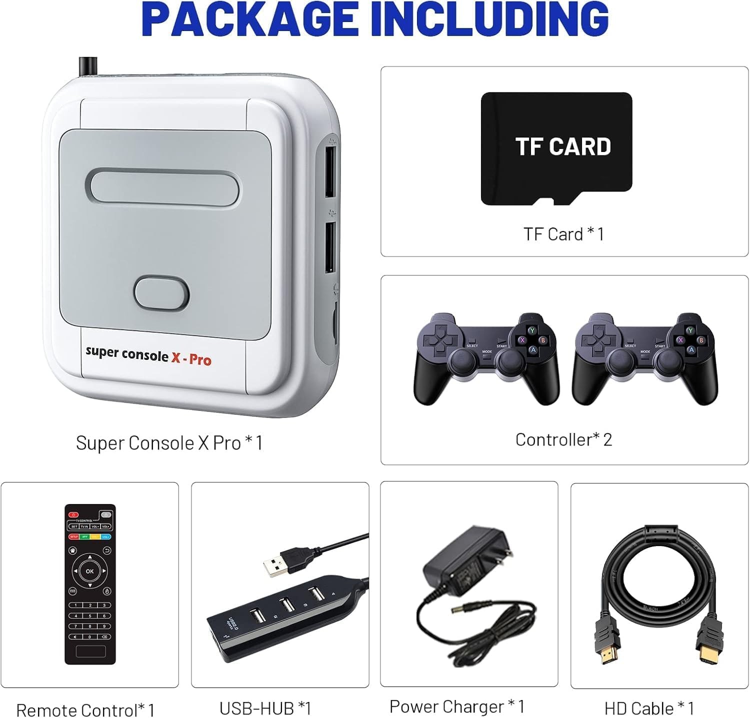 Super Console X Pro with 100000+ Games,TV & Game System in 1, Mini Retro Game