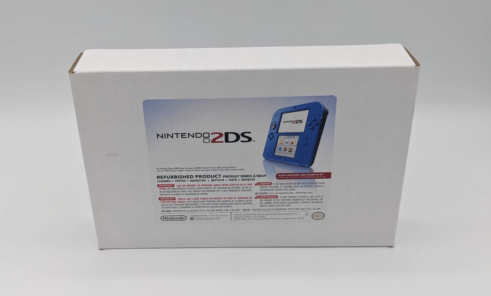 Nintendo 2DS Electric Blue Console (Open Box/Complete from Nintendo Factory)