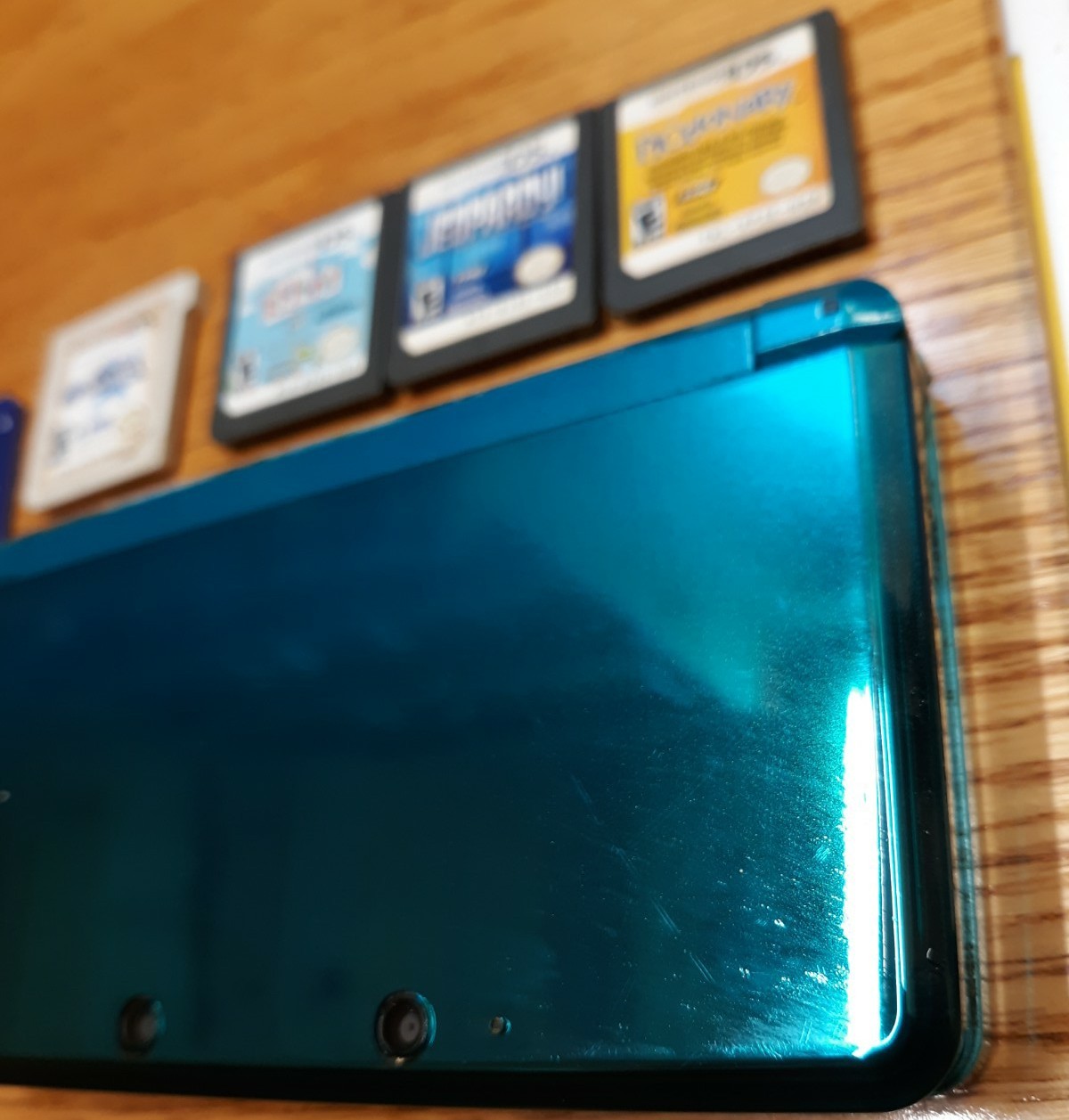 Nintendo 3ds Aqua Blue Console Lot W 5 Games And Charger Tested Works
