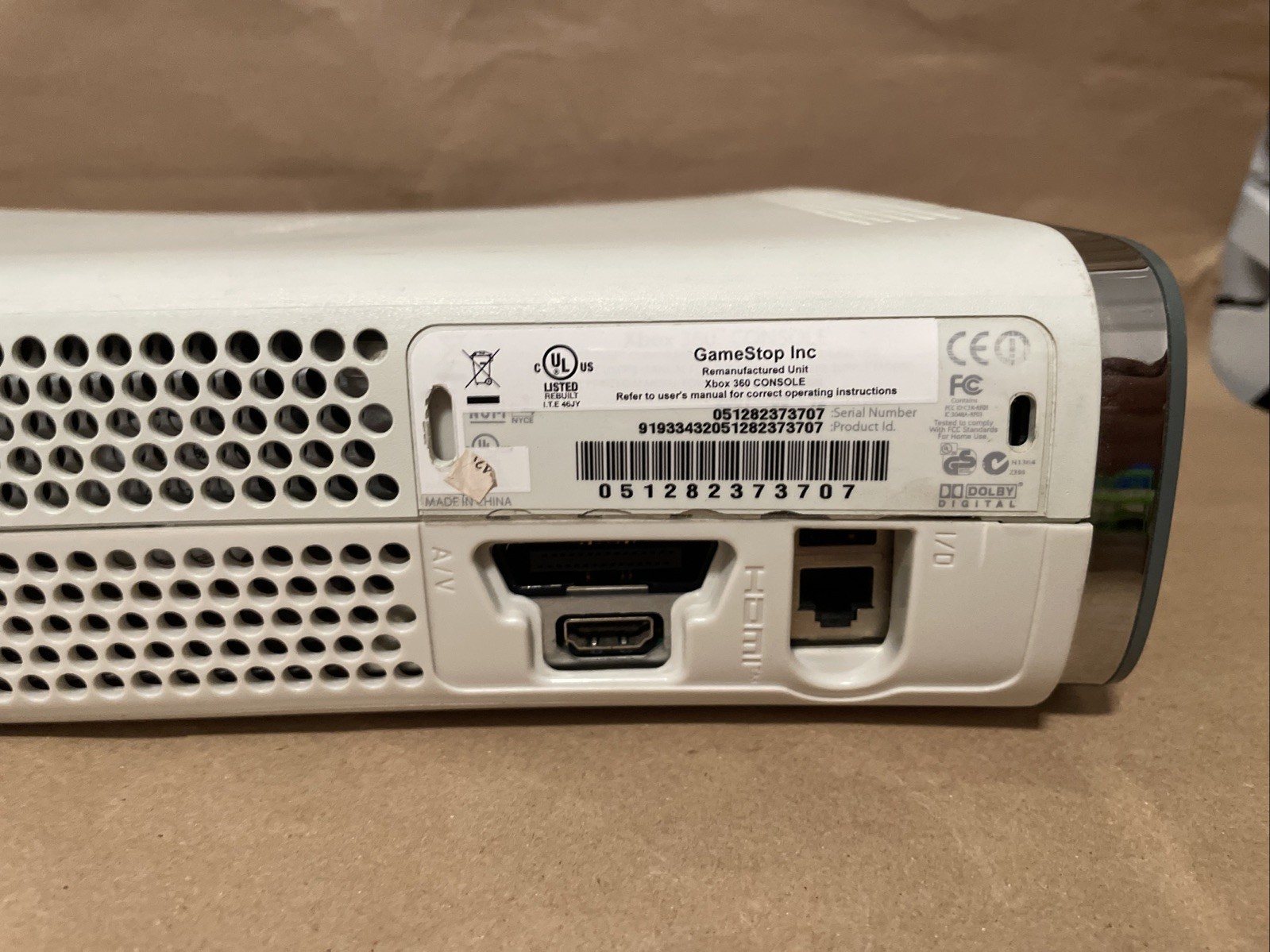 Parts, Broken, XBox 360 128 GB White Bundle Wireless N, Transfer And Power Cable