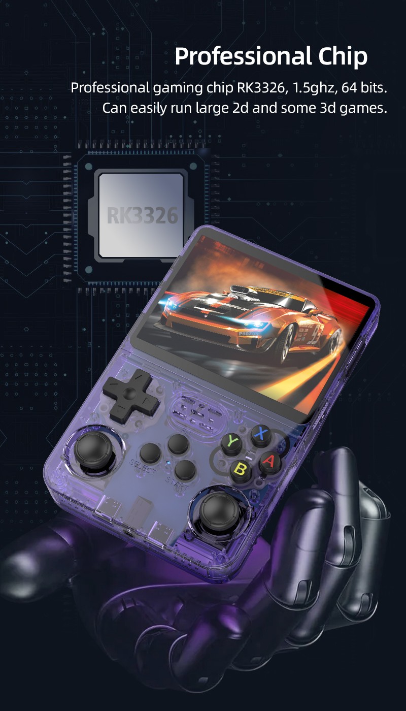 128GB, R36S Retro Handheld Video Game Console 20000 Games 3.5 Inch IPS Scree