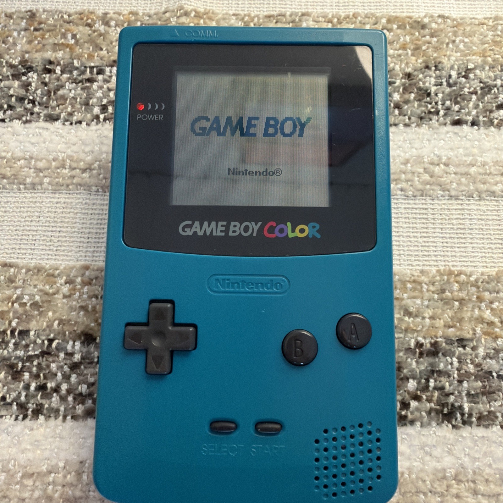 Nintendo Game Boy Color Game Console – Teal – CGB-001 w/ Tetris Cartridge Bundle