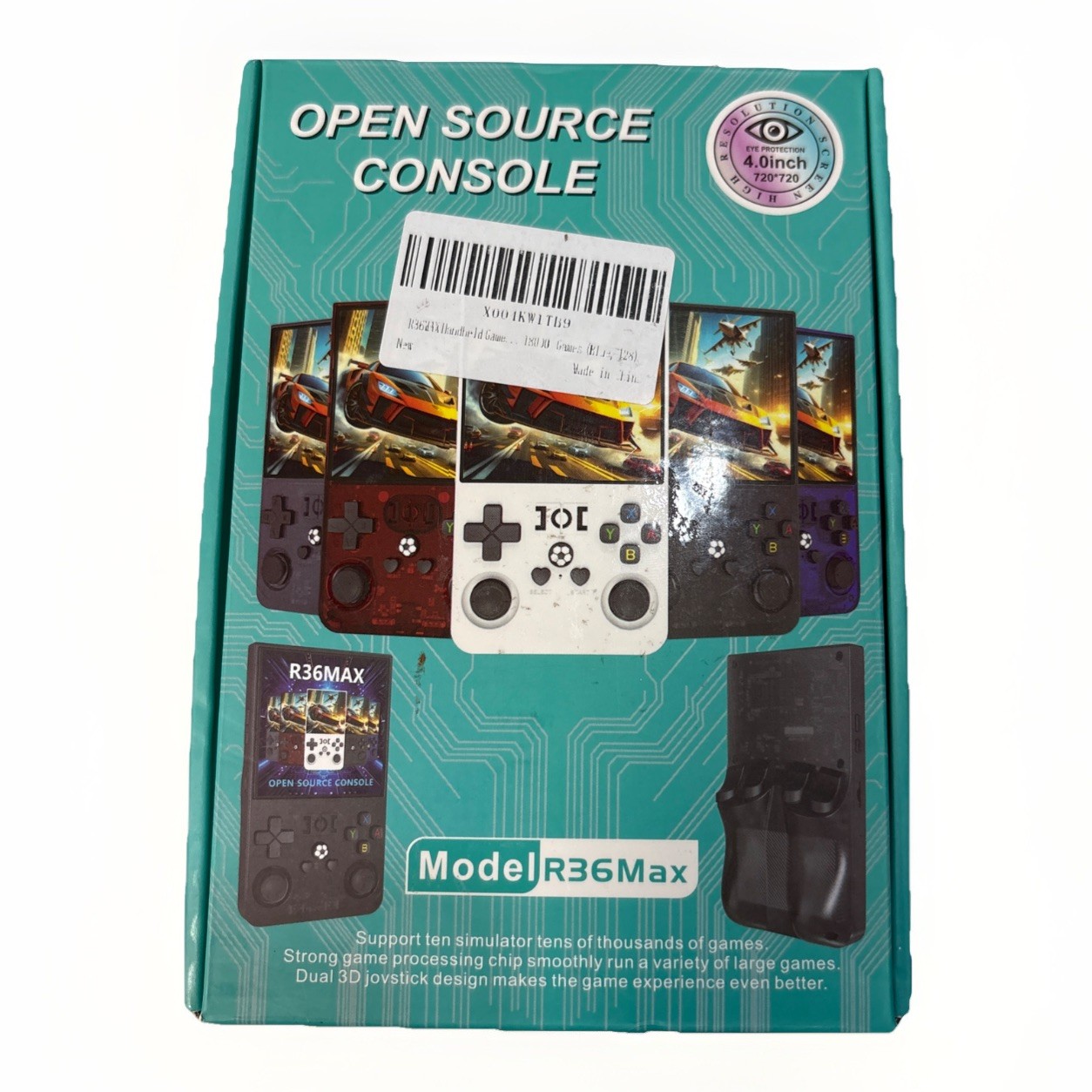R36 Max Open Source Handheld Game Console 4” Screen Open Box NEW