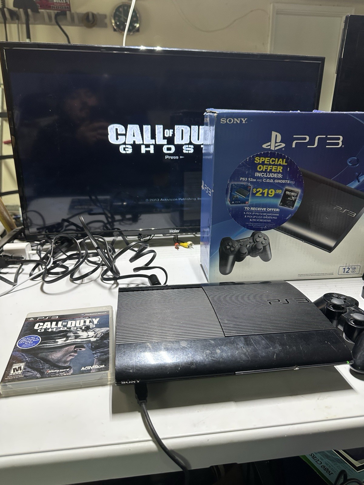 Sony PlayStation 3 Slim 12GB Console – Black (CECH4301A) With Call Of Duty Game