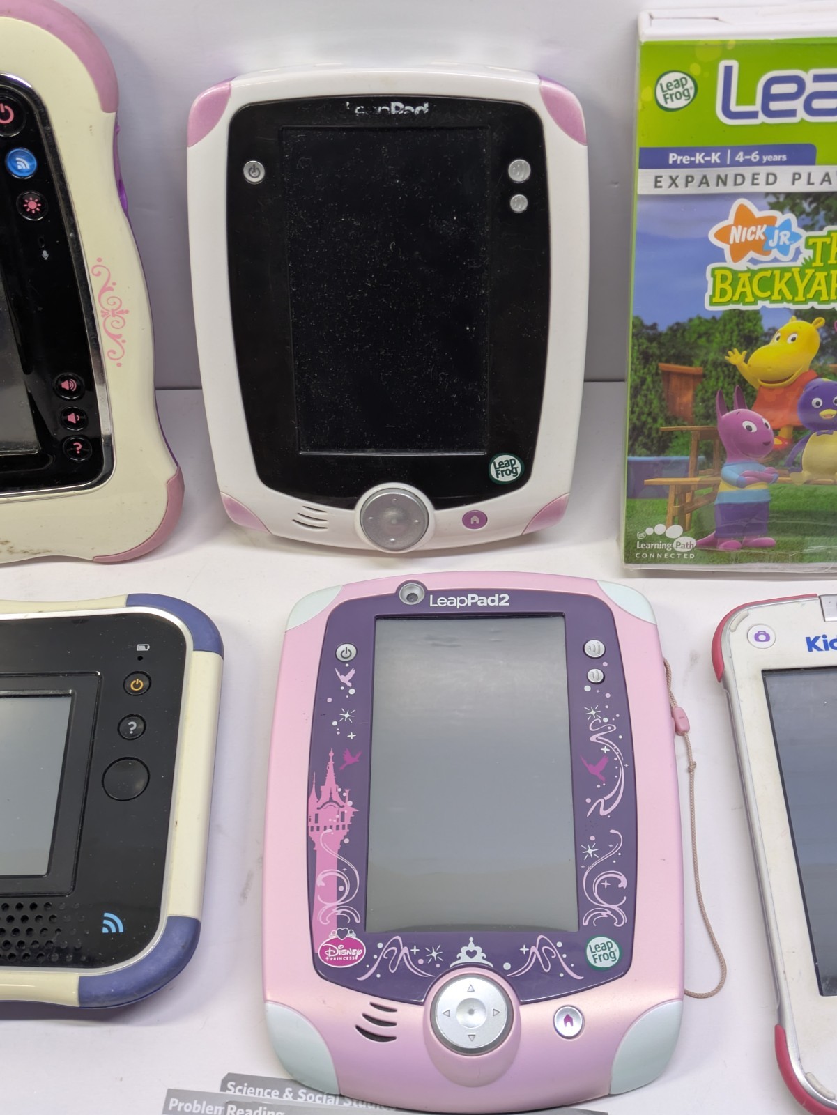 Lot of 5 LeapFrog & Vtech Tablets with Games & Accessories – Untested