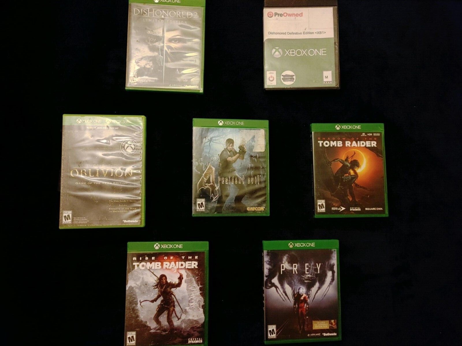 Xbox One X w/ three controllers, games, and headset, & HDMI cord. FREE SHIPPING!