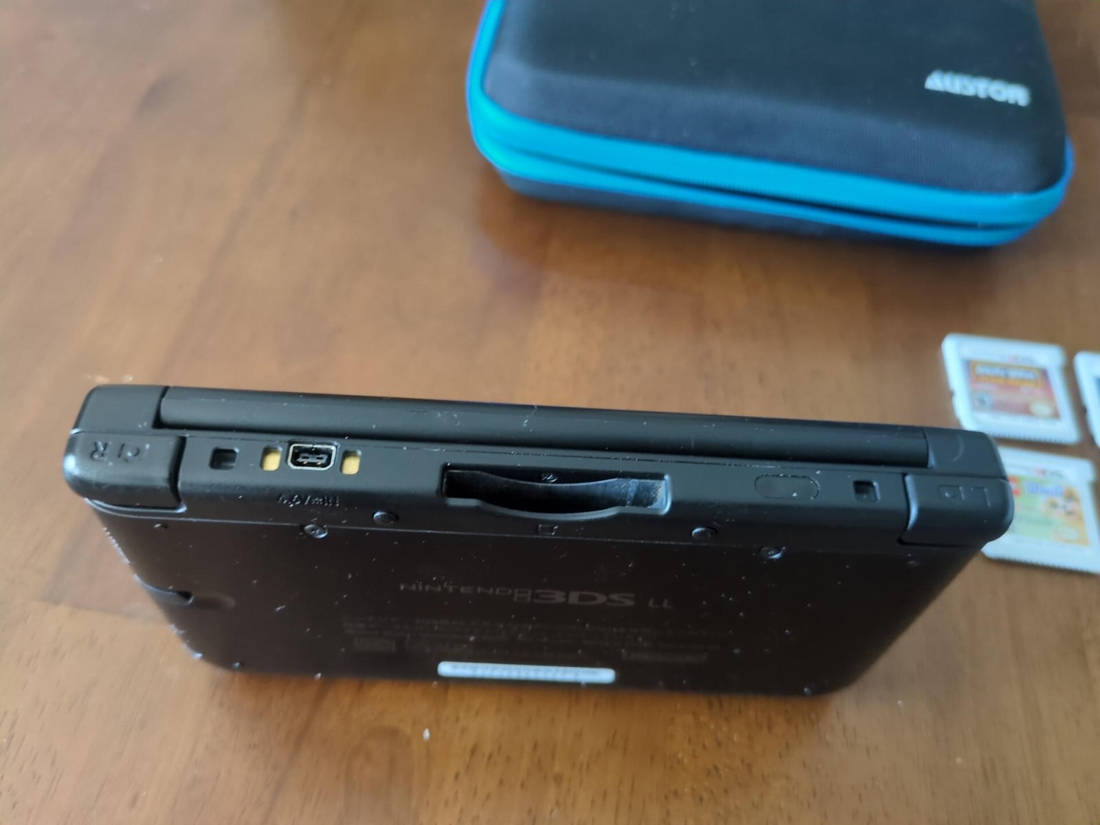 Nintendo 3DS XL LL Metallic Black Console W/ Case, Games, 16GB SD Card