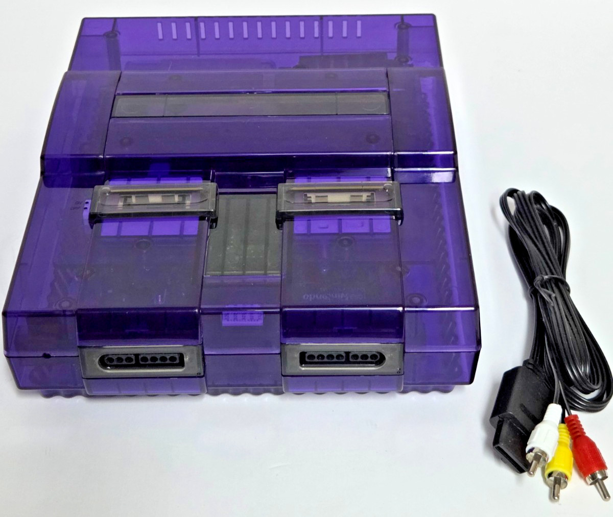 Custom Super Nintendo Transparent Purple/Smoke UPGRADED Triad Power Suppy