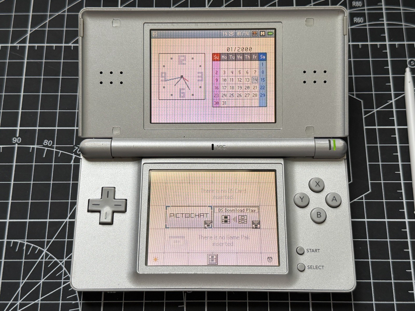Nintendo DS Lite Used OEM Silver W/ R4 & 2GB SD – 100% Tested Region Free