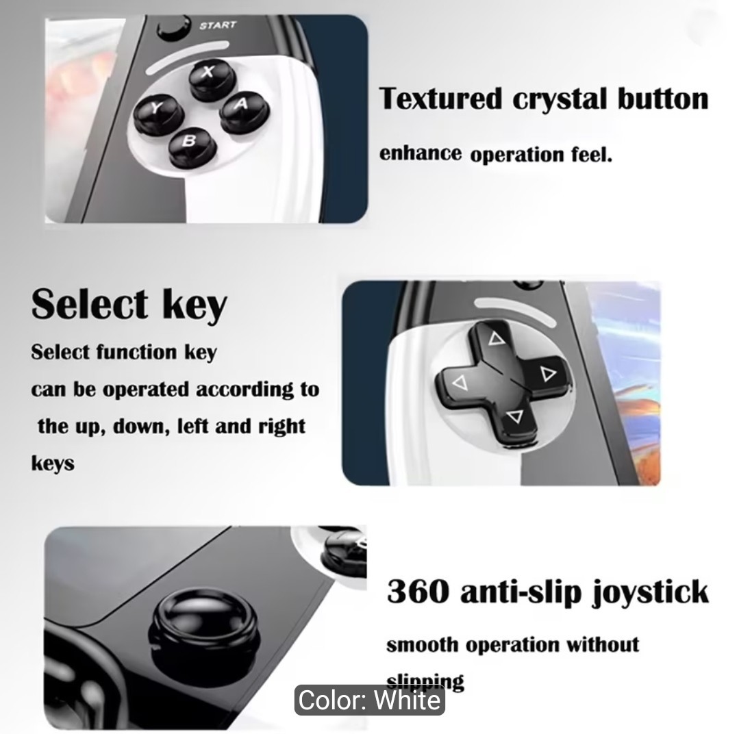 X9 5.5″ Screen Retro Handheld Game Console, HDMI USB TV Output White/Black