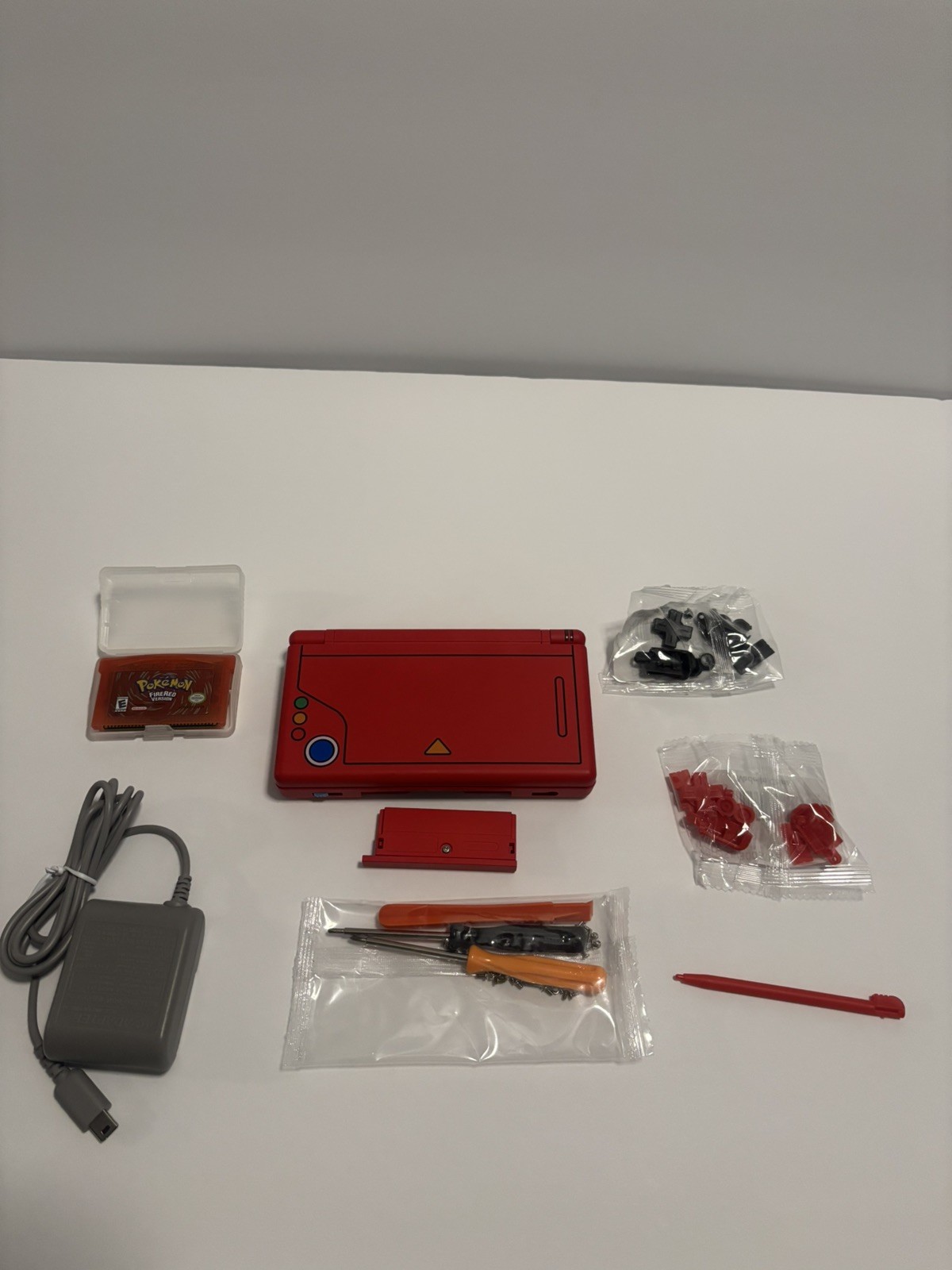 Nintendo DS Lite Pokedex With Charger and Pokemon firered