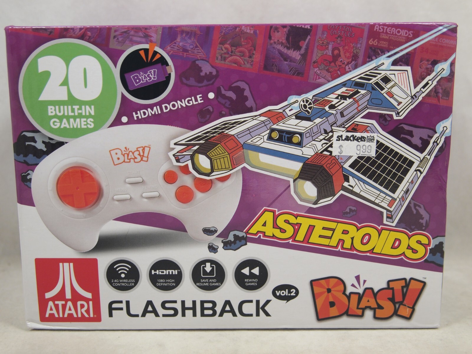 Atari 2600 Flashback Blast! 20 Built-in Games HDMI Wireless Controller vol 2 new