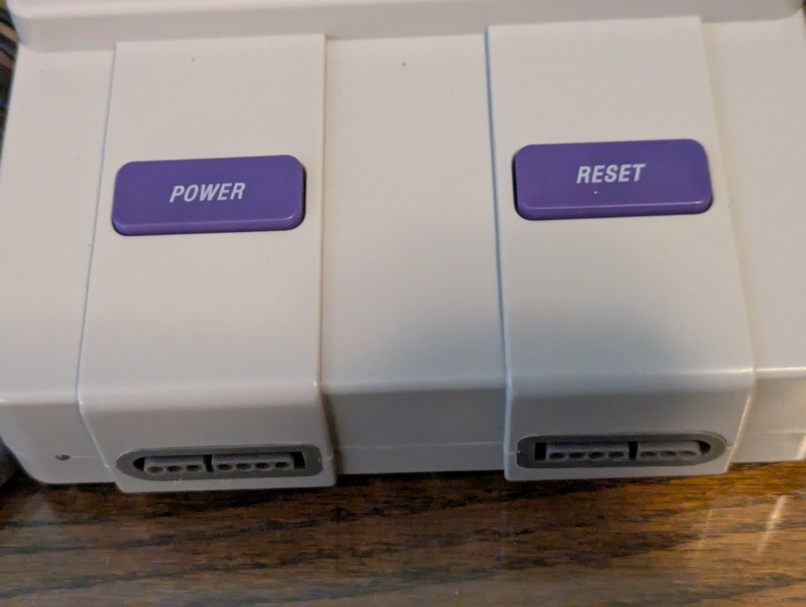 Gamerz Tek 16-Bit SNES Clone Console Gray/Purple with Controllers