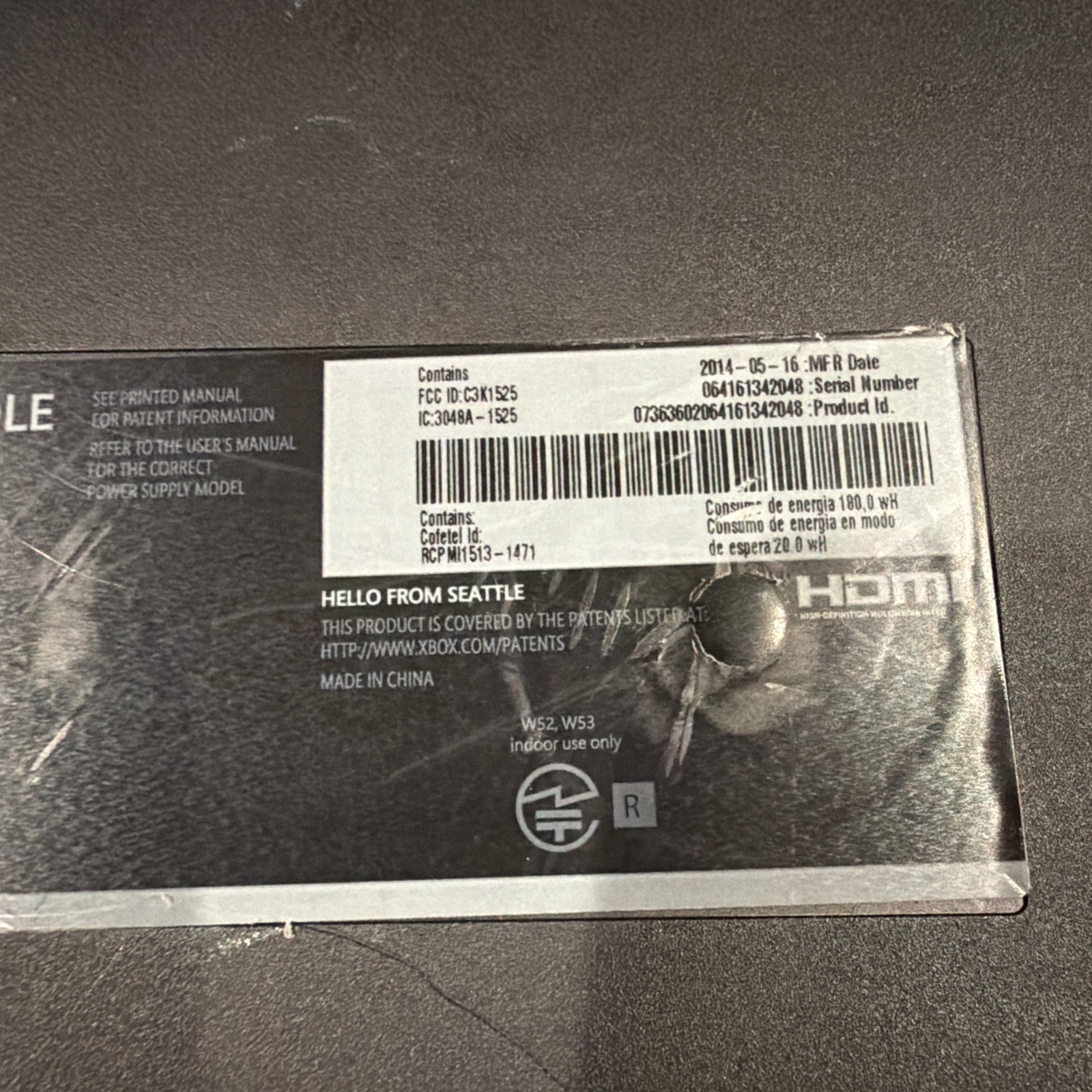 Microsoft Xbox One Console Only 500GB – Black 1540 Condition Unknown