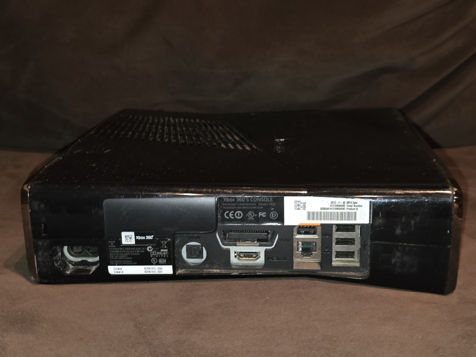 Microsoft Xbox 360 S Model 1439 With 250g HDD 2010 TRINITY MOTHERBOARD For Parts