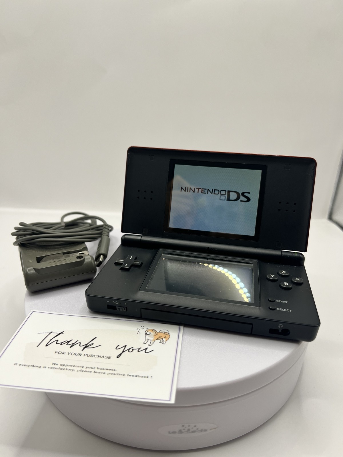 Nintendo DS Lite Console W/Charger USG-001 Crimson Red/Black
